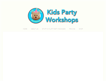 Tablet Screenshot of kidspartyworkshops.com